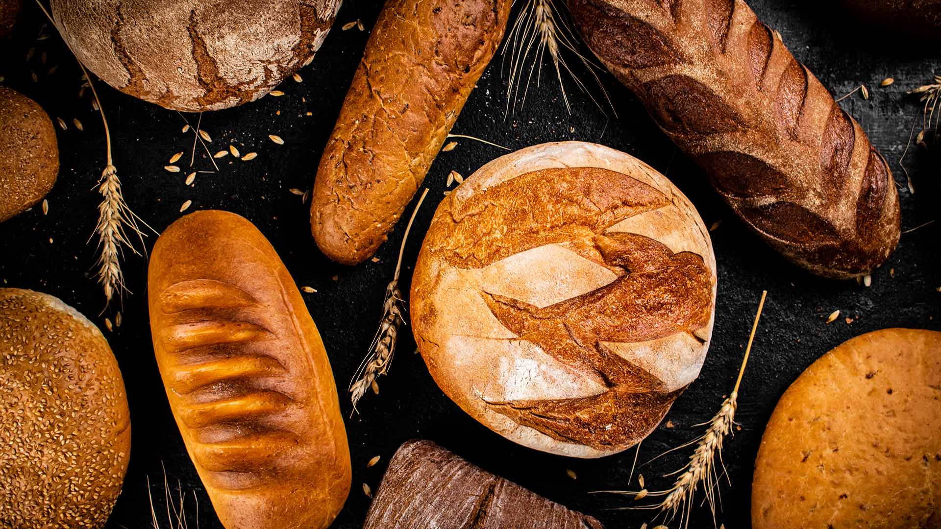 Verschiedene Brote appetlich angerichtet