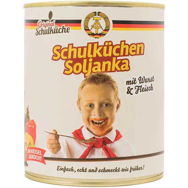 Eine Dose Schulküchen Soljanka.